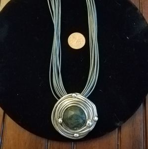 Isreal Sterling and labradorite choker